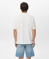 Mango Men's Printed Patch T-Shirt