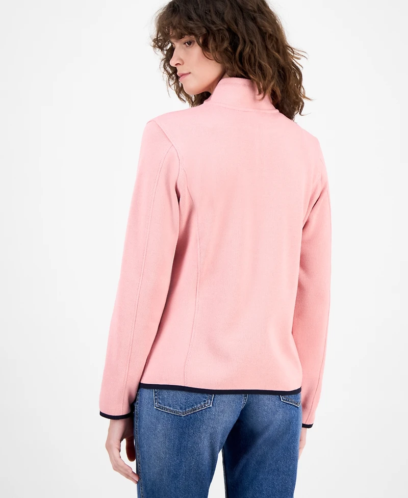Nautica Jeans Women's Zip-Front Fleece Sweater jacket