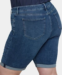 Nydj Plus Briella Roll Cuff Denim Shorts