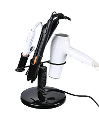 Byootique 2Pcs Tabletop Blow Dryer Hair Iron Holder Hair Tool Salon Appliance Stand w/ 3 Outlets