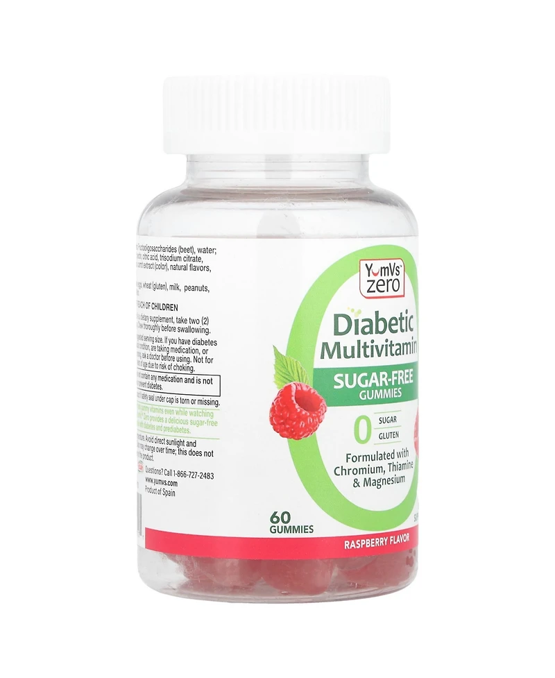 YumVs Diabetic Multivitamin Gummies | Sugar Free Diabetes Supplement Vitamins for Women & Men