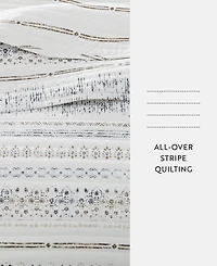 ienjoy Home Relic Stripe Reversible 3-Pc. Quilt Set, King/California King