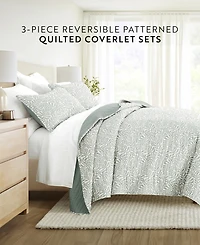 ienjoy Home Tossed Ferns Reversible 3-Pc. Quilt Set, King/California King