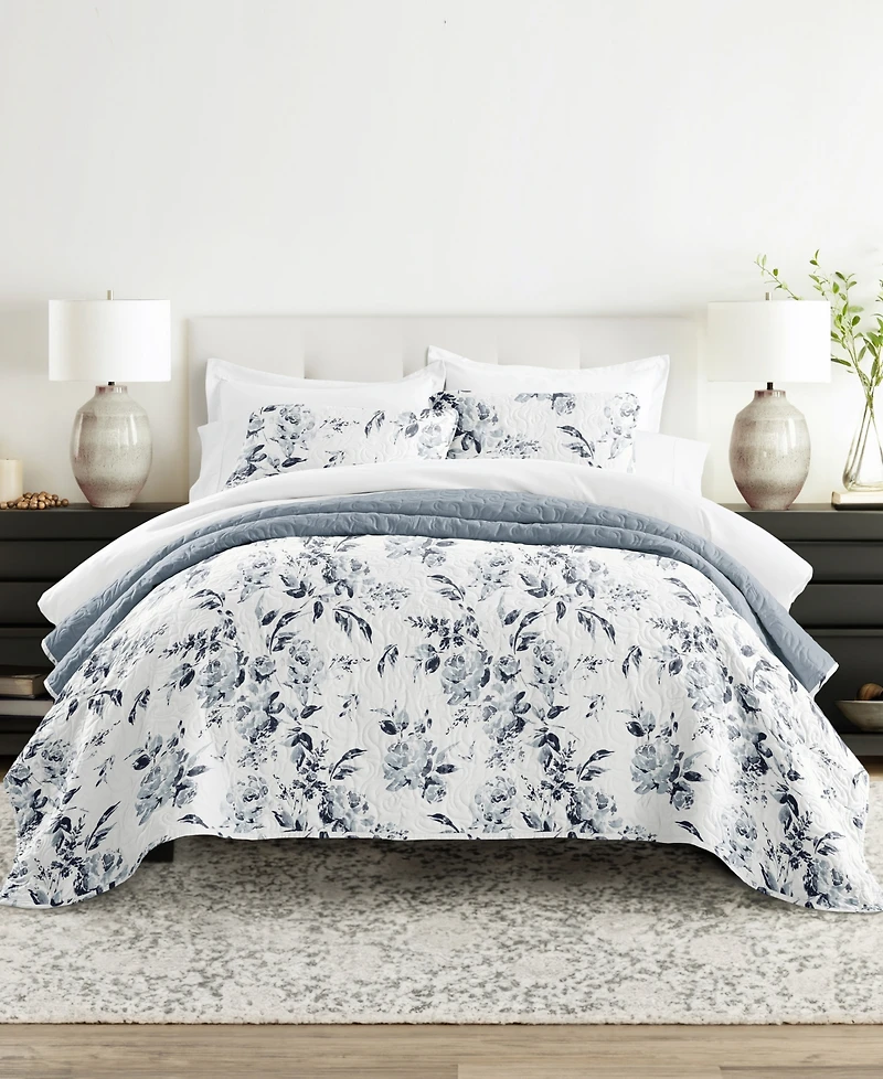 ienjoy Home Rose Garden Reversible 2-Pc. Quilt Set, Twin/Twin Xl