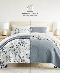 ienjoy Home Rose Garden Reversible 3-Pc. Quilt Set, King/California King
