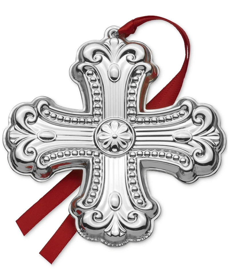 Gorham 2025 Sterling Silver Cross Ornament, 12th Edition