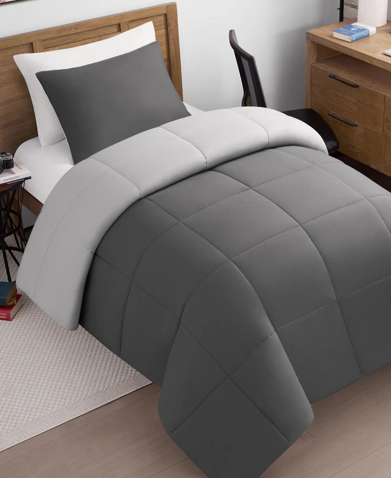 Lucky Brand Box Stitch Reversible 3-Pc. Comforter Set