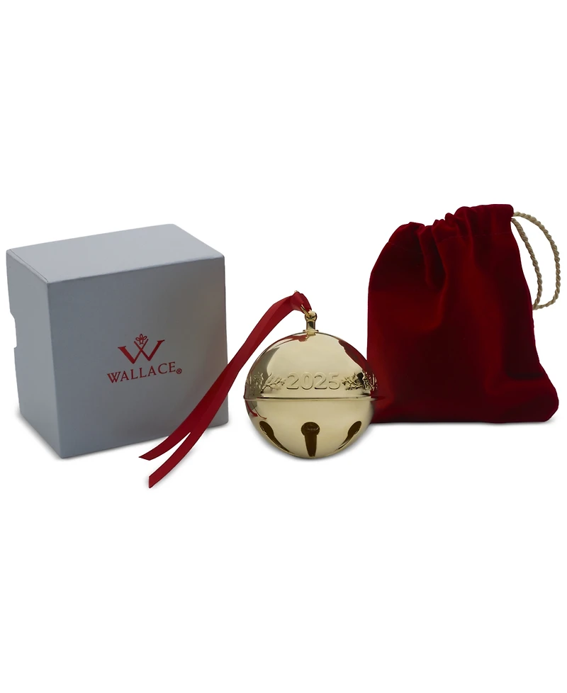 Wallace 2025 Gold-Plated Sleigh Bell Ornament, 36th Edition