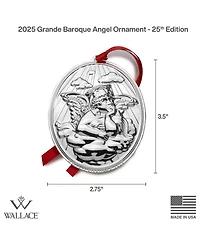 Wallace 2025 Sterling Silver Grande Baroque Angel Ornament, 25th Edition