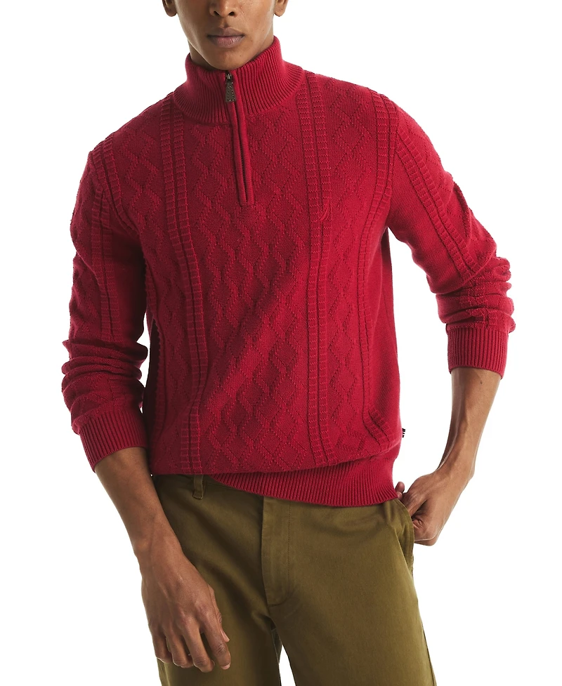 Nautica Men's Cable Long Sleeve Sweater