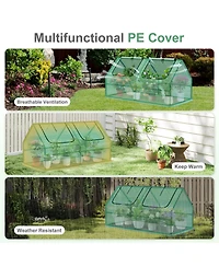 Aoodor Mini Greenhouse Water Resistant Uv Protected 2 Zipper Doors.
