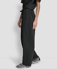 Dkny Women's Debossed Logo Pull-On Pants