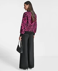 Dkny Women's Long Sleeve Crew Neck Sweater