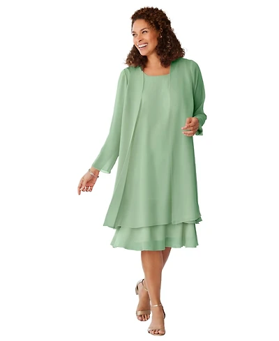 Woman Within Women's 2-Piece Jacket Dress