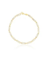 The Lovery Mother of Pearl Bar Bracelet 14K Gold