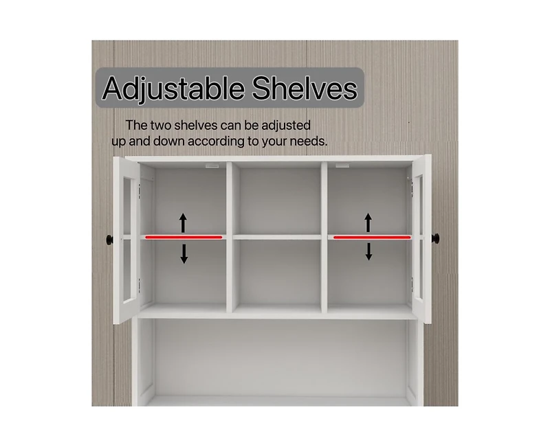 Casainc Tall Tilt-Out Laundry Cabinet with 2 Compartments and Adjustable Shelves