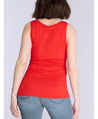 Motherhood Maternity Women's Scoop Neck Side-Ruched Tank Top
