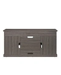 Casainc Retro Grey Storage Bathroom Cabinet with Open Shelves