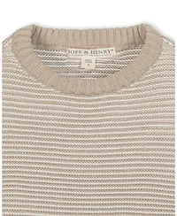 Hope & Henry Little and Big Boys' Organic Long Sleeve Crewneck Pullover Sweater