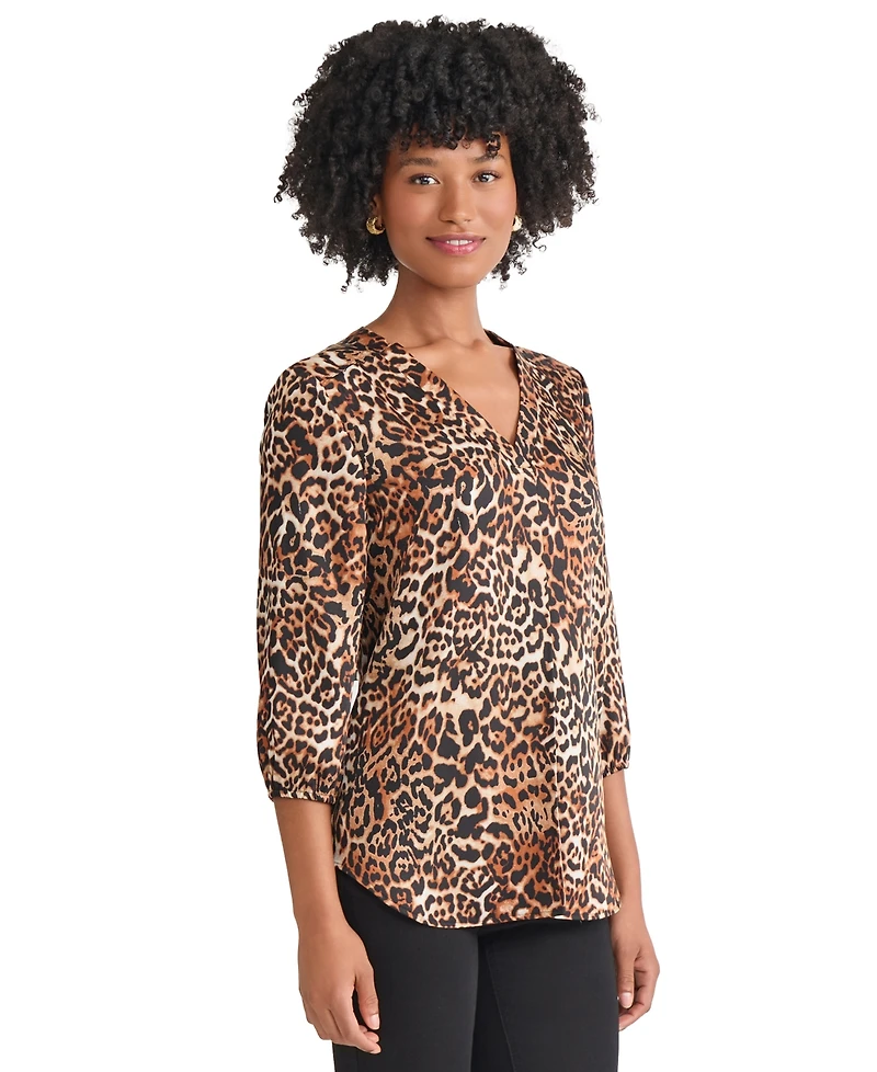 Jones New York Petite V-Neck Blouse