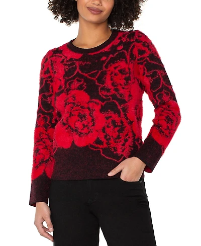 Liverpool Los Angeles Women's Floral Crewneck Sweater