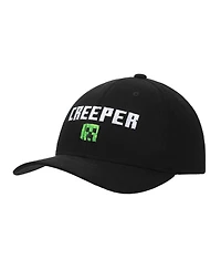 Minecraft Men's Creeper Adult Black Traditional Adjustable Hat