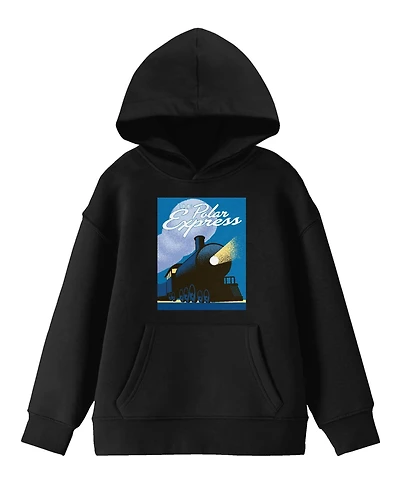 The Polar Express Vintage Poster Boy's Black Hoodie-Small