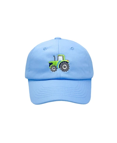 Bits & Bows Boys' Tractor Baseball Hat Blue