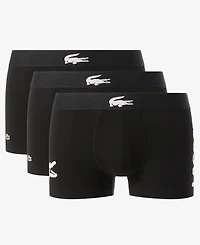 Lacoste Men's 3-Pack Regular-Fit Big Croc Logo Trunk Underwear