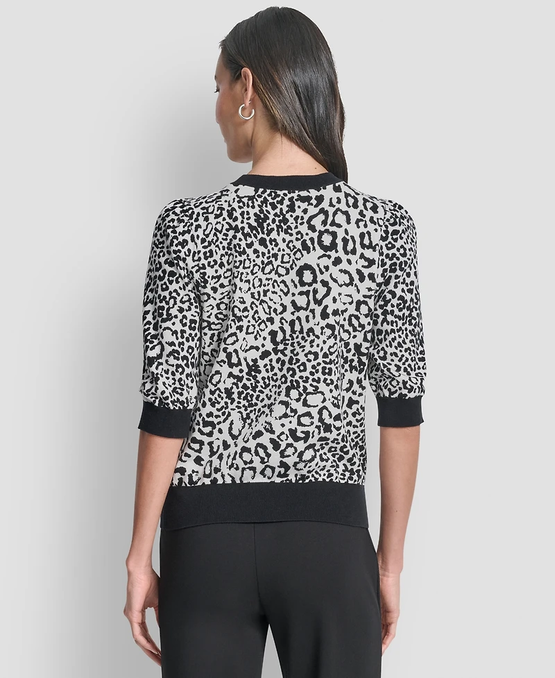 Dkny Women's Leopard Print Sweater