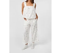 WeWoreWhat Women's Ruffle Button Front Tank Top