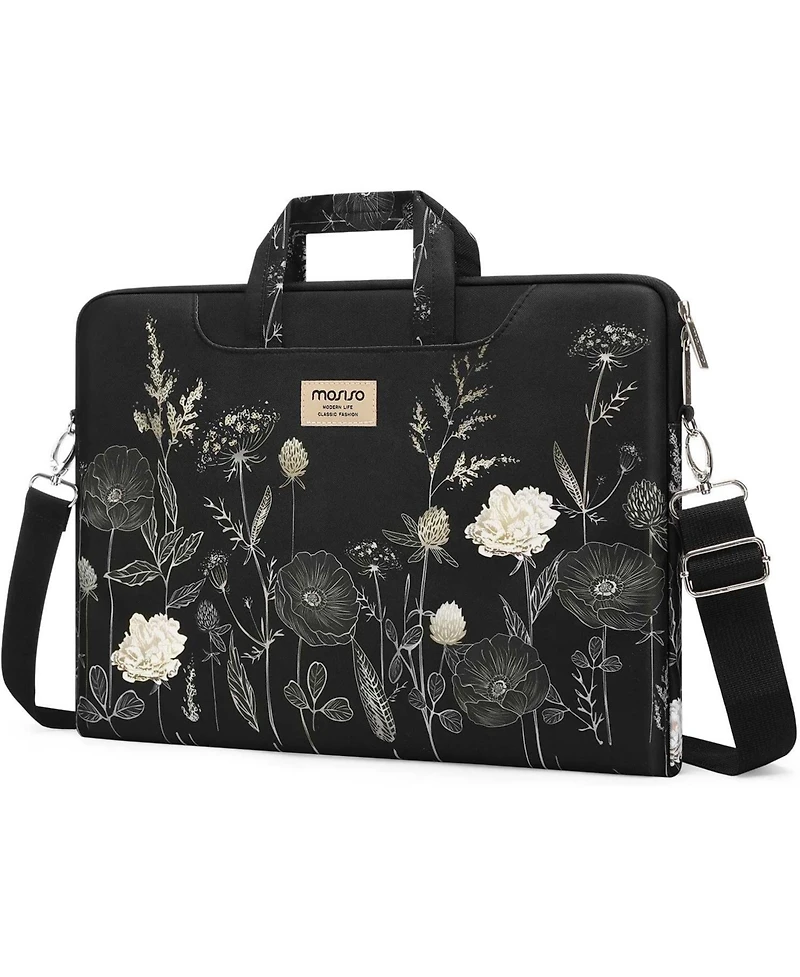 Mosiso Women's Retro Flower Laptop Bag