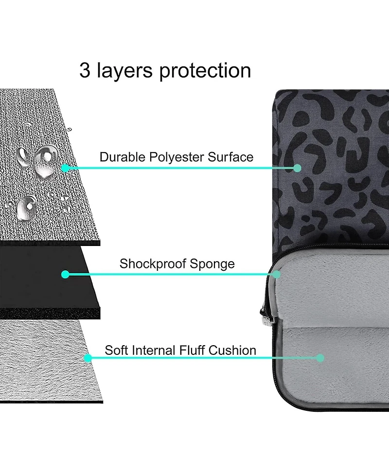 Mosiso Leopard Grain Laptop Shoulder Bag - 15-15.6" Briefcase with Belt for MacBook Air 15" (M4/M3/M2) & Pro 16" (M4/M3/M2/M1, 2019-2025)