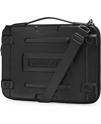 Mosiso Black Hard Shell Laptop Sleeve - 15.6"/16" Abstract Geometric Waterproof Case with Strap for MacBook/Hp/Dell/Lenovo/Asus