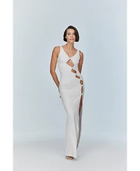 Jendue Us Women's Sara Dress - Elegant Cut-Out Maxi | Event Wear