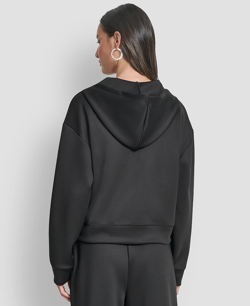 Dkny Women's Long-Sleeve Scuba Zip-Up Jacket