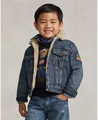 Polo Ralph Lauren Toddler and Little Boys Teddy Fleece–Lined Denim Trucker Jacket
