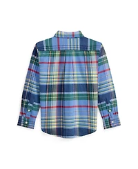 Polo Ralph Lauren Toddler and Little Boys Plaid Brushed Cotton Oxford Shirt