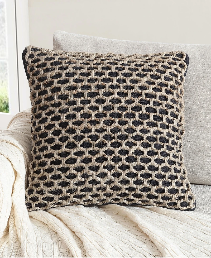 Boho Living Jada Jute Decorative Pillow, 18" x
