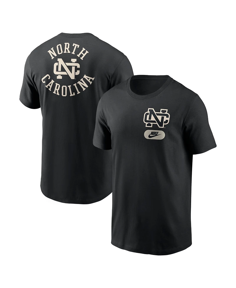Nike Men's Black North Carolina Tar Heels Fashion 2-Hit T-Shirt