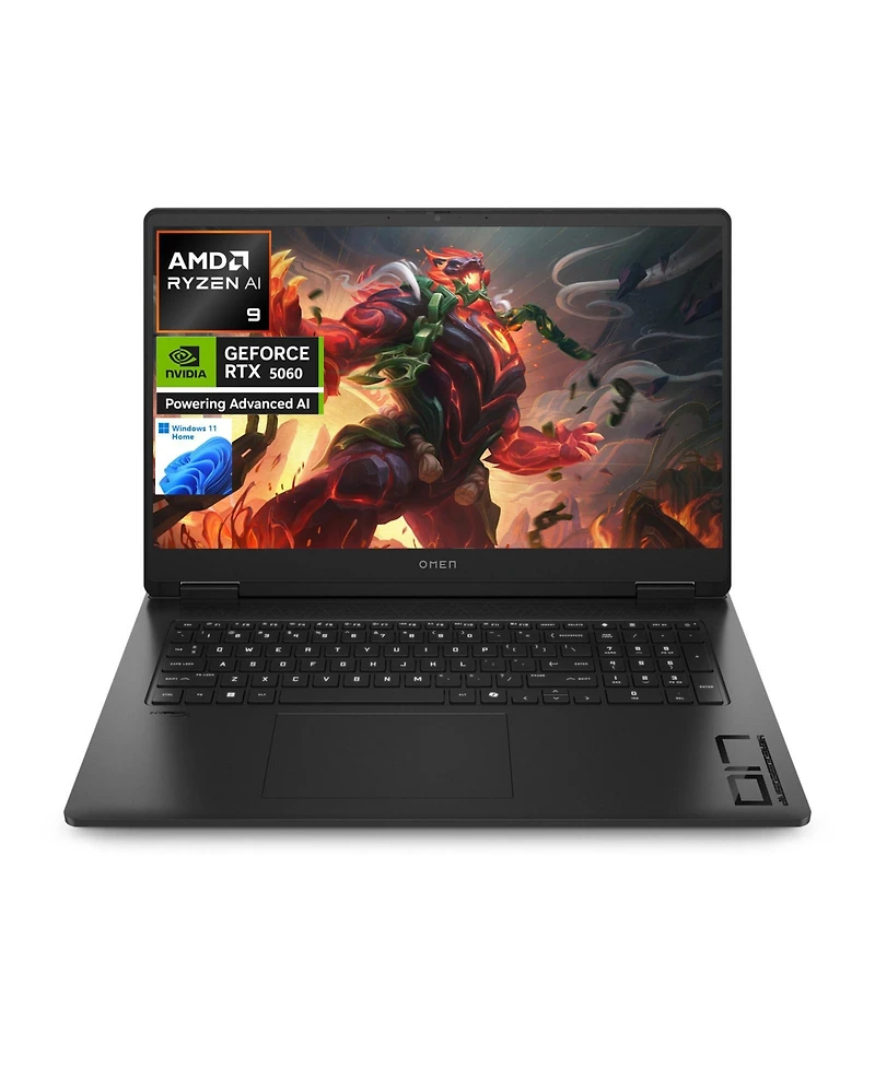 Hp Omen 17.3" Gaming Traditional Laptop Amd Ryzen Ai 9 365 16GB Ram Nvidia GeForce Rtx 5060 512GB Ssd Storage Windows 11 Home Fhd 144Hz - Black