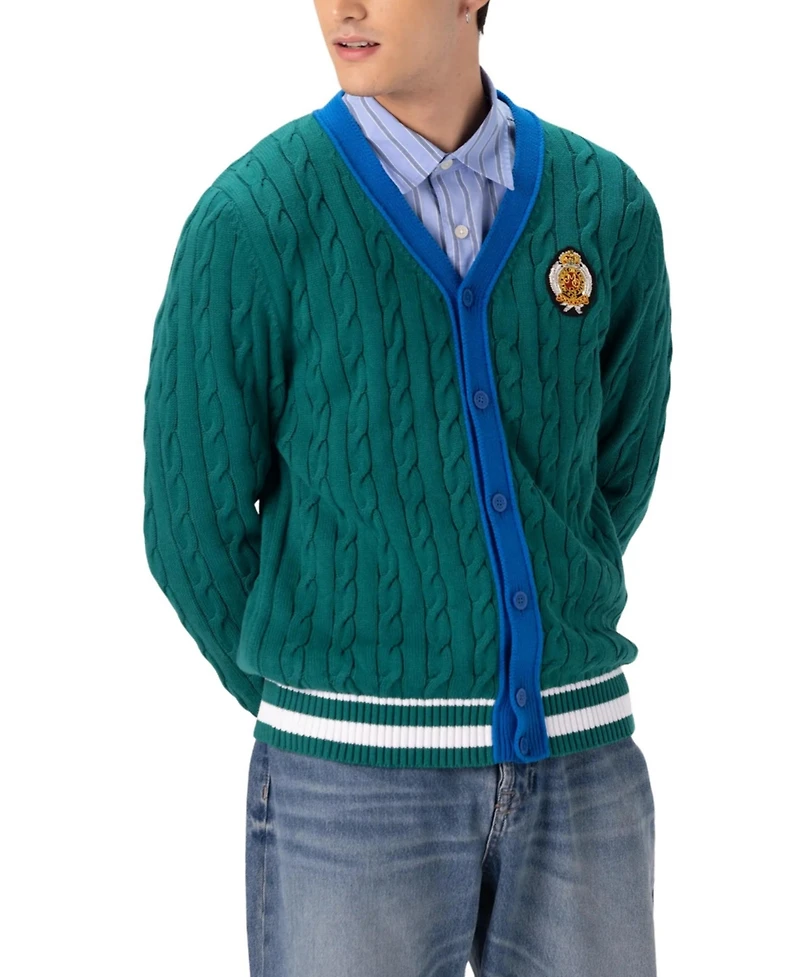 Members Only Men's Cable Knit Cardigan