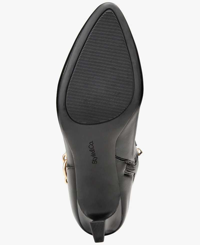 Style & Co Women's Shaniaa Belt Pointed Toe Booties, Macy's Exclusive