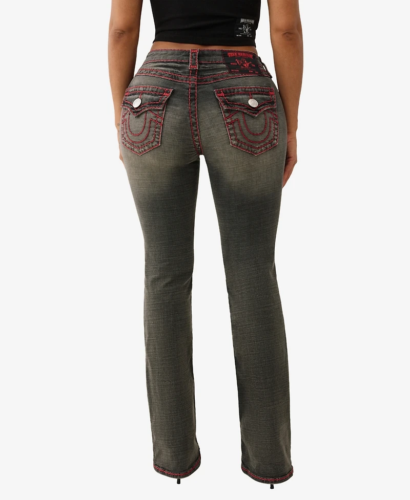 True Religion Women's Becca Super T Bootcut Flap Jeans