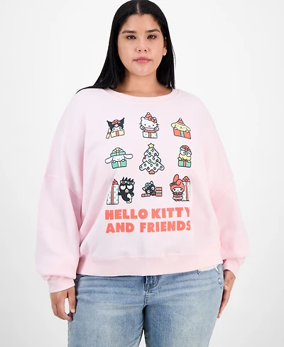 Grayson Threads, The Label Trendy Plus Hello Kitty & Friends Holiday Crewneck Sweatshirt