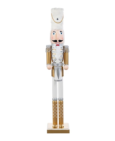 Glitzhome 35.75" Wooden Christmas Soldier Nutcracker