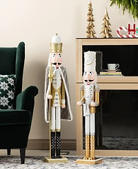 Glitzhome 42" Wooden Christmas King Nutcracker