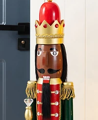 Glitzhome 42" Wooden Christmas African King Nutcracker