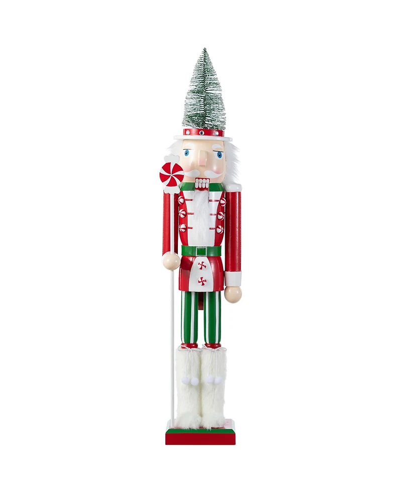 Glitzhome 26" Wooden Christmas Tree Nutcracker