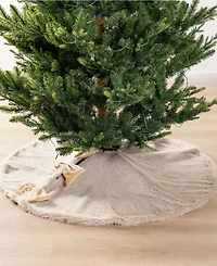 Glitzhome 48" Reversible Korean Fleece Christmas Tree Skirt